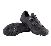 LUCK Poseidon | Zapatillas MTB para Hombre y Mujer | Suela de Carbono | Doble Cierre Rotativo | Zapatillas para Bicicleta de Montaña (40, Negro)