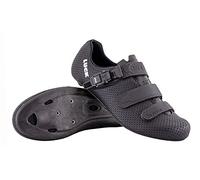 LUCK Zapatilla Ciclismo Carretera CALIPSO para Hombre y Mujer | Suela de Carbono | Cierre Milimétrico | Bicicleta de Carretera (44, Negro)