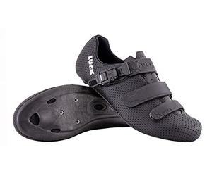 LUCK Zapatilla Ciclismo Carretera CALIPSO para Hombre y Mujer | Suela de Carbono | Cierre Milimétrico | Bicicleta de Carretera (40, Negro)