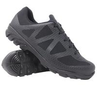 LUCK Zapatillas de Ciclismo Jupiter, Ideal para la práctica de Distintas disciplinas Gracias a su Suela de EVA, construida en una Sola Pieza de Micro Fibras súper Transpirables. (48 EU, Negro)
