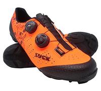 LUCK Zapatillas MTB Galaxy Calaveras. Zapatos Ciclismo Montaña para Hombre y Mujer. Suela de Carbono. Doble Cierre Rotativo ATOP. Calzado Bicicleta MTB (Numeric_45)