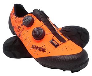 LUCK Zapatillas MTB Galaxy Calaveras. Zapatos Ciclismo Montaña para Hombre y Mujer. Suela de Carbono. Doble Cierre Rotativo ATOP. Calzado Bicicleta MTB (Numeric_43)