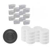 LUCKCDUO Limpiador de máquina de café, paquete de 6-12 filtros con tabletas descalcificadoras, kit de limpieza profunda para mantenimiento de espresso, elimina tierra, multiusos para cocina doméstica