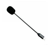 LUCKCDUO Micrófono para juegos con cancelación de ruido para PC para Mac para PS5 - Micrófono de condensador omnidireccional para transmisión de podcasting para discord Zoom Meetings negro (recto)
