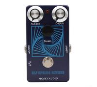 LUCKCDUO Pedal de guitarra de reverberación de resorte con interruptor True Bypass para guitarra eléctrica, controles ajustables de preretardo y permanencia, carcasa de metal, 11,5 x 6,5 cm, color