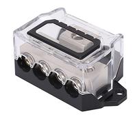 LUCKDANO 0 Bloque de Distribución Bloque de Distribución de Energía Divisor de Cable de Tierra de Calibre 0 a Calibre 4 Distribuidor de Audio para Automóviles y Barcos