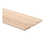LUCKDANO 10 Uds. De Palitos De Madera para Manualidades, Tacos De Abedul Blanco De Alta Calidad para Modelos De Mesa De, Construcción y Proyectos De Pasatiempos, 0,6 CM X 30CM (5MM*30CM)