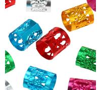 LUCKDANO 100 Piezas de Accesorios para el Cabello de Rastas, Anillos de Metal Multicolor para el Cabello, Puños, Cuentas Trenzadas para una Decoración Elegante del y un Peinado Fácil