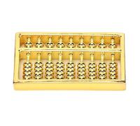 LUCKDANO Abacus Adultos Ábaco de Latón de 9 Engranajes Herramienta de Cálculo Matemático Chino para Niños - Ábaco Decorativo Vintage para Aprender y Coleccionar - Hogar y Oficina - 0,5 Pulgadas