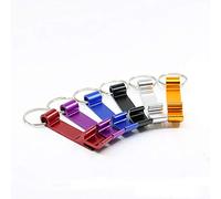 LUCKDANO Abrebotellas de Cerveza con Llavero - Herramienta Dividida de Metal de Aluminio Duradero - Llavero Multifuncional Liviano para Abrir Fácilmente Latas y Botellas 9 Opciones de Color (BLACK)