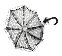 LUCKDANO Accesorio para Fotografía de Bodas con Opciones Multicolores | Elegante y Cómodo para Bailar, Celebrar y Uso Diario | Diámetro del Dosel de 55 cm. (Black)