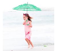 LUCKDANO Accesorio para Fotografía de Bodas con Opciones Multicolores | Elegante y Cómodo para Bailar, Celebrar y Uso Diario | Diámetro del Dosel de 55 cm. (Green)