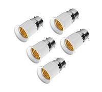 LUCKDANO Adaptador de Zócalo de la Bombilla, Ventilador de Techo Bulbo Adaptador Converter Converter de Bombilla Convertidor Patios de Lámpara 5pcs B22 Masculino a E27 Hembra Hembra
