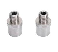 LUCKDANO Adaptadores de Pedal de Acero Inoxidable de 1/2 a 9/16/extensores de Manivela de Instalación Rápida de Hilo Femenino de 2 Pulgadas Macho a 9/16 Pulgadas para Pedales de Bicicleta