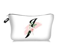 LUCKDANO Bolsa de Tocador para Mujeres Bolsas Cosméticas de Viaje Bolsa de Maquillaje Elegante Diseño de Letras de Letra Gran Capacidad con Amplio Almacenamiento para Elementos (J)