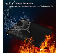 LUCKDANO Bolsa para Documentos ignífuga: Bolsa para Documentos Resistente Al Fuego e Impermeable a Altas Temperaturas para A4/efectivo/pasaportes/joyas, con Cremallera Metálica, Adecuada para el