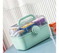 LUCKDANO Botiquín Familiar de Plástico, Caja de Almacenamiento de Medicamentos de Emergencia de Varias Capas, Diseño Sellado, Adecuado para el Almacenamiento Seguro de Medicamentos en el Hogar, (#1)