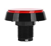LUCKDANO Botón Plano Redondo Grande de 60 Mm con Luz LED | Material ABS Duradero | Pulsador de Alta Sensibilidad para Consolas de Juegos | Soporte Giratorio de Fácil Instalación | Incluye