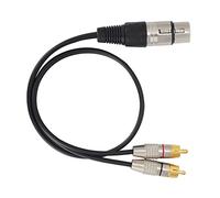 LUCKDANO Cable Divisor de 1 XLR Hembra a 2 Macho - Blindaje de Alta Densidad para Cine en Casa y Equipos de Profesionales (Enchufe hembra 1 m/3,3 pies)