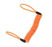 LUCKDANO Cable Recordatorio de Bloqueo de Disco de Motocicleta - Cable de Alarma de Bobina de Acero Liviano para Mayor Seguridad de la Bicicleta - Solución Antirrobo Estirable de 1,25 M (ORANGE)