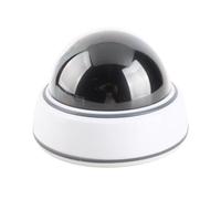 LUCKDANO Cámara CCTV de Domo Falsa de Simulación con Luz Roja Intermitente - Diseño Realista para Seguridad Interior/Exterior - Fácil de Instalar, Funciona con Baterías, Ideal para Hogares y Empresas