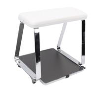 LUCKDANO Carro para Baño de Pies, con Reposapiés Pedicura Cojín Espuma Viscoelástica y Patas Acero Inoxidable, Salón Belleza, Uñas, en Casa