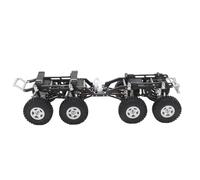 LUCKDANO Chasis de Coche RC de Fibra de Carbono de Repuesto para Chasis de Coche RC Axial SCX24 8x8 de Baja Gravedad Central, Diseño Ligero y Resistente en Negro y Rojo (Negro Plata)