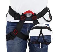 LUCKDANO Cinturón de Seguridad de Medio Cuerpo de - Arnés de Escalada Ligero para Rapel y Montañismo - Alta Capacidad de Carga 500 Kg Ajuste Ajustable para Cintura y Piernas Ideal para Exteriores