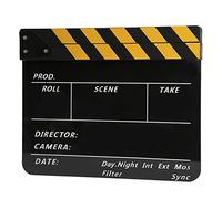 LUCKDANO Claqueta de Director de Película Claqueta Acrílica de 30x25 Cm para Cineastas - Tablilla de Cine de Director Profesional con Sonido Nítido - Superficie Fácil de Limpiar para Marcar Escenas