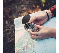 LUCKDANO Compass, Pocket Compass Senderismo Survival Flip Open Pocket Watch Portable Zinc Altoy para Herramientas de Navegación Al Aire Libre