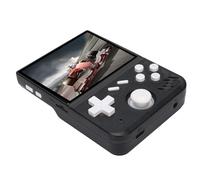 LUCKDANO Consola de Juegos Portátil Consola de Juegos Portátil Retro con Pantalla HD de 3,5 Pulgadas, Admite 60 Emuladores, 128 GB de Memoria y Es de Color Verde. (Negro Transparente)