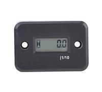 LUCKDANO Contador de Horas, Contador de Horas Digital, Temporizador para Motor de Gasolina, Motocicleta de Carreras, Cortacésped ATV, Resistente Al Agua y Duradero con Pantalla LCD Grande (BLACK)