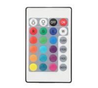 LUCKDANO Controlador de tira LED RGB de 24 teclas, mando a distancia inalámbrico con batería de 150 mAh para tiras luminosas LED, lavadoras de pared, cortinas luminosas de cristal (longitud de línea