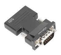 LUCKDANO Convertidor de Interfaz Multimedia VGA Macho a HD a VGA con Cable de de 3,5 Mm - Adaptador de Vídeo 1080P para Portátiles y PC, Presentaciones y Cine en Casa