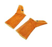 LUCKDANO Cubiertas para Botas de Soldadura, Protectores de Zapatos de Trabajo a Prueba de Chispas Resistentes Al Calor de Cuero de Vaca Dividido con Cierres de Gancho Ajustables, para