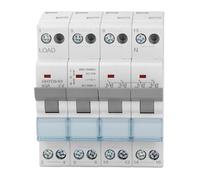 LUCKDANO Dual Power Manual Interruptor de Transferencia Manual de Doble Potencia Interruptor de de Energía de Respaldo en Riel DIN 4P 63A con Disyuntor de Enclavamiento - Seguro y Confiable para el
