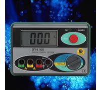 LUCKDANO El Probador Digital de Resistencia a Tierra a Prueba de Agua DY4100 con una Pantalla Grande Es Adecuado para Mediciones en Múltiples Campos como Energía, Comunicaciones, Meteorología,