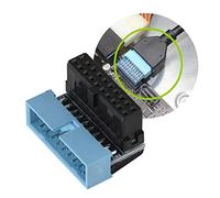 LUCKDANO Encabezado del Panel Frontal USB 3.0, Conector de Placa Base USB 19 Encabezado de Pin para USB3.0 3. Paplboard 5 PPCS 90 Grados Interno en ángulo