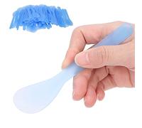 LUCKDANO Espátula Desechable, Espátula Facial de Diy Cuchara de Mascarilla de Plástico 100pcs Máscara Cosmética de Aplicando de Palo (azul real)