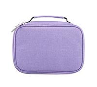 LUCKDANO Estuche para Lápices con 72 Ranuras, Organizador para Bolígrafos, Soporte con Cremallera de Tela Plegable Multifunción con Correa para Asa para Artistas, Estudiantes y Niños (Purple)
