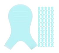 LUCKDANO Extensión de Permiso de Cepillo de Pestañas de Forma de 50 Piezas con 2 Cabezas a Prueba de Skid para Injerto (verde claro)