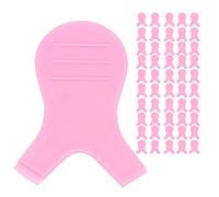 LUCKDANO Extensión de Permiso de Cepillo de Pestañas de Forma de 50 Piezas con 2 Cabezas a Prueba de Skid para Injerto (Ligero rosado)