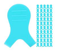 LUCKDANO Extensión de Permiso de Cepillo de Pestañas de Forma de 50 Piezas con 2 Cabezas a Prueba de Skid para Injerto (verde oscuro)