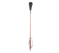 LUCKDANO Fusta para Montar Verde Fusta Ecuestre para Equitación - Diseño Antideslizante de 68 Cm Fibra de PC Resistente con Punta de Cuero - Elegante Nichapado - para Doma y Entrenamiento - Goma