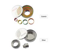 LUCKDANO Juego de 12 Anillos de Mousse de Acero Inoxidable para Hornear Galletas y Fiestas con Caja de Almacenamiento, Moldes de Repostería Versátiles para Postres, Magdalenas y Más