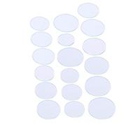 LUCKDANO Juego de 18 Lentes Transparentes de Cristal Plano para Reloj, Lentes de Esfera de Reloj de Cristal Mineral Resistente a los Arañazos, 16-24,5 Mm, Alta Transparencia y Durabilidad