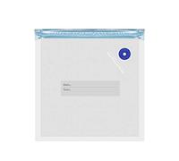 LUCKDANO Juego de 5 Bolsas de Almacenamiento Selladoras Al Vacío con Bomba de Aire y Clamp/Holder de Sellado - Almacenamiento Hermético de Alimentos para Preparación de Comidas, Sous Vide - Sin BPA