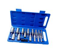 LUCKDANO Juego de Llaves de Vaso Profundizadas con Vástago Hexagonal optimizado: 16 Piezas con Casquillo Telescópico, Acero Al Cromo Vanadio, Varios Tamaños de 5,5 Mm a 19 Mm para Taladro Eléctrico