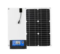 LUCKDANO Kit de Panel Solar de 18 W, Cargador Monocristalino Fuera de la Red con Pantalla LED y Controlador PWM Inteligente, Ideal para Vehículos Recreativos, y Campamentos