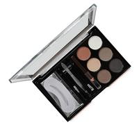 LUCKDANO Kit de Plantilla para Cejas: Herramienta para Dar Forma en Polvo de Cejas Resistente Al Agua y de Larga Duración, Fácil de Usar para Todo Tipo de Piel, 4 Herramientas de Pintura Incluidas,